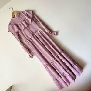 Puane Mock Neck Ruffle Maxi Prairecore Western Boho Coquette Victorian Size 36